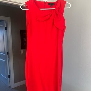 Banana Republic Red Mini Dress with Bow Detail